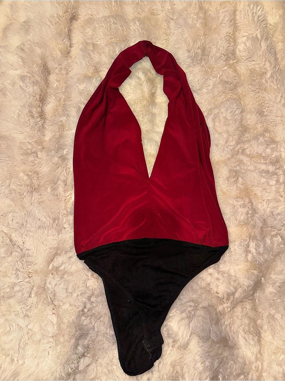 Charlotte Russe Red & Black Bodysuit Size small